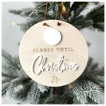 'Sleeps Until Christmas' Whiteboard Wall Sign, 2 of 5