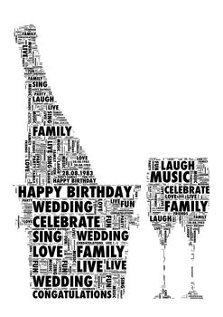Celebration Champagne Personalised Print, 2 of 2