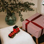 Red Candy Stripe Luxury Wrapping Paper, thumbnail 2 of 9