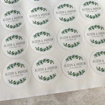Personalised Eucalyptus Round Sticker Sheet, 6 of 6