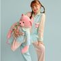 Kika Hug Me Multicolor Pyjama Set With Matching Mega Size Teddy Bear, thumbnail 4 of 4