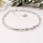 June Birthstone Bracelet, Sterling Silver Beaded Crystal Jewellery, thumbnail 3 of 3