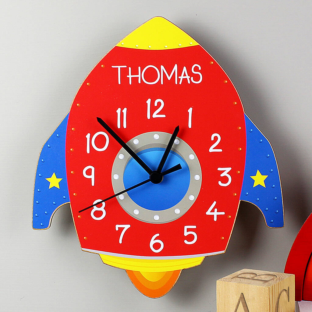 Personalised Space Rocket Clock, 1 of 3
