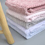 Personalised Dusty Pink Embossed Baby Blanket, thumbnail 7 of 8
