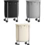 Rolling Laundry Basket With Steel Frame Trolley, thumbnail 7 of 7