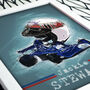Jackie Stewart Graphic Designed Sketch, thumbnail 3 of 4