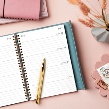 Personalised A5 Vegan Leather 2025 2026 Mid Year Diary, 8 of 8