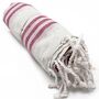Pink Hammam Striped Cotton Towel, thumbnail 2 of 4