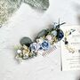 Dusty Blue And White Floral Hair Comb, thumbnail 2 of 10