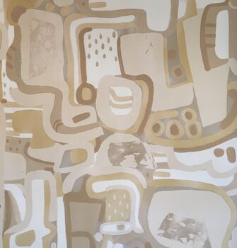 Cubist Jigsaw Wallpaper Natural, 5 of 7