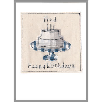 Personalised 50th Birthday Cake Card For Him, 10 of 12