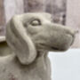 Grey Dachshund Planter Sausage Dog Flower Pot Home Decor, thumbnail 8 of 11