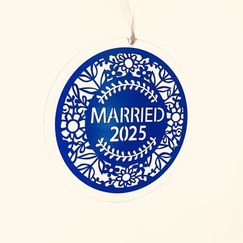 Wedding Anniversary Glass Sun Catcher, 7 of 11
