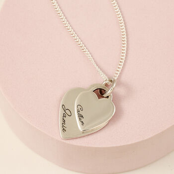 Heart Tags Personalised Name Necklace, 9 of 12
