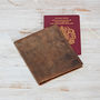 Personalised Handmade Buffalo Leather Passport Holder, thumbnail 4 of 7
