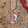 Springer Spaniel Dog Christmas Decoration Personalisation Available, thumbnail 6 of 8