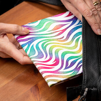 Disabled Blue Badge Parking Permit Wallet In Tiger Rainbow, 4 of 11