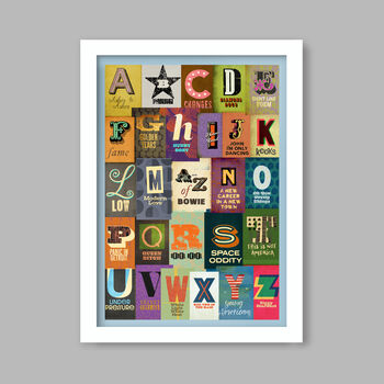 A Z Of Bowie Music Poster Print, 4 of 4