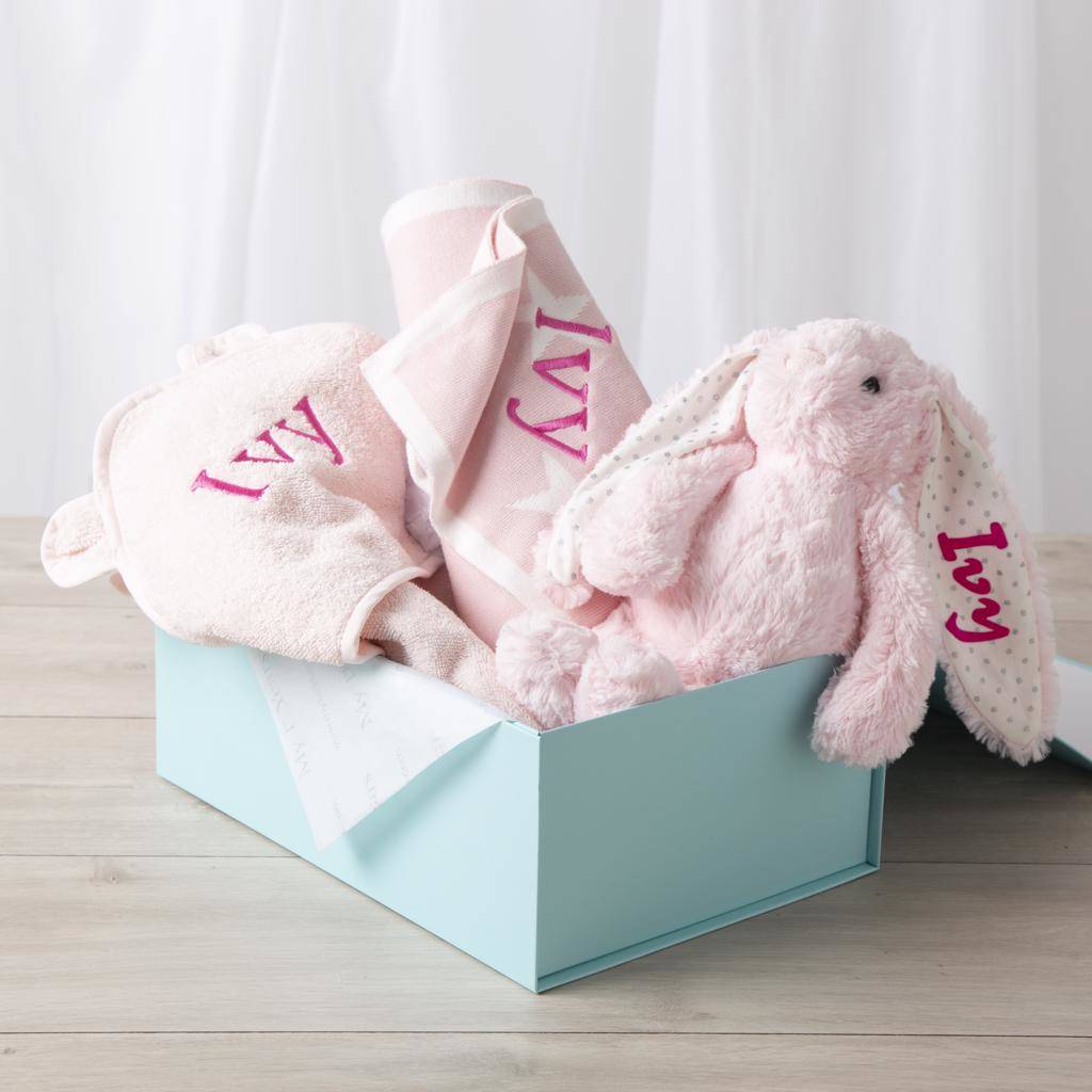 Personalised New Baby Essentials Gift Set Pink By My 1st Years