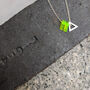 Silver And Perspex Triangle Necklace : Bob Collection, thumbnail 4 of 4