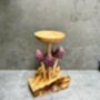 Purple Mushroom Candle Holder Teak Root Toadstool Gift, thumbnail 5 of 9