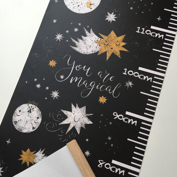 Personalised Planets And The Night Sky Height Chart, 3 of 5