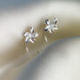 Sterling Silver Flower Ear Jacket Earrings, thumbnail 2 of 5