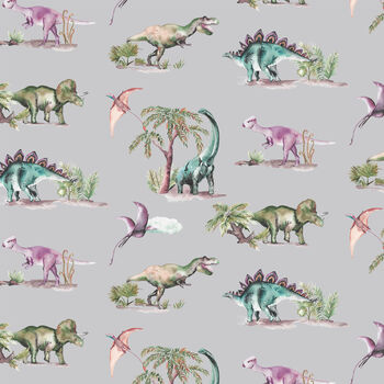 Dinosaur Patterned Children's Wallpaper, 4 of 8