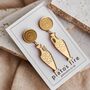 Lekythos Drop Stud Handmade Earrings, thumbnail 2 of 2