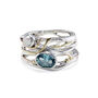 Blue Topaz And Freshwater Pearl Statement Ring, thumbnail 2 of 11