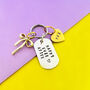 Personalised Happy Ever After Wedding Anniversary Keyring Keepsake, thumbnail 1 of 6