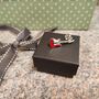 Red Guitar Lapel Pin Badge With Gift Box, thumbnail 5 of 5
