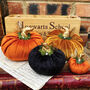 Velvet Halloween Pumpkins, thumbnail 1 of 3