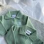 Personalised Green Knitted Cardigan, thumbnail 2 of 5