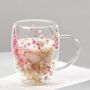 Dried Flower Double Walled Glass Mug, thumbnail 1 of 4