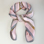 Pink Equestrian Chain Print Silky Scarf, thumbnail 2 of 4