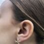 Geometric Sterling Silver Statement Stud Earrings, thumbnail 2 of 5