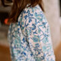 Turquoise And Royal Blue Organic Handmade Pyjamas, thumbnail 2 of 9