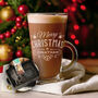 Holly And Snowflake Christmas Hot Chocolate Glass Mug And Gift Box, thumbnail 1 of 6