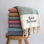 Personalised Handwoven Sofa Throw 30th Birthday Gift For Her, thumbnail 4 of 12