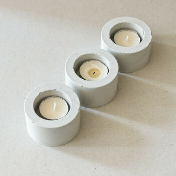 Concrete Cylinder Tea Light Candle Or Air Plant Holder, 7 of 12