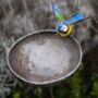 Recycled Metal Small Blue Tit Bird Feeder, thumbnail 2 of 3