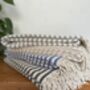 Grey Striped Design Cotton Bedspread, thumbnail 10 of 10