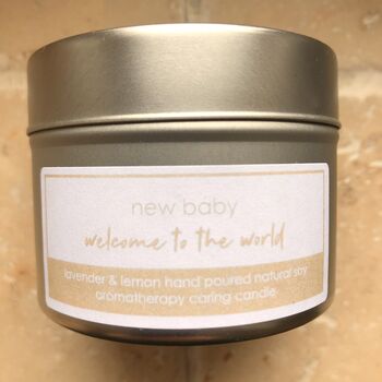 New Baby 'Welcome To The World' Aromatherapy Candle, 6 of 6