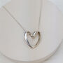 Sterling Silver Floating Heart Necklace, thumbnail 1 of 2