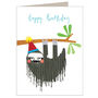 Happy Birthday Sloth Mini Card, thumbnail 2 of 3