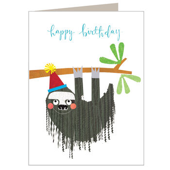 Happy Birthday Sloth Mini Card, 2 of 3