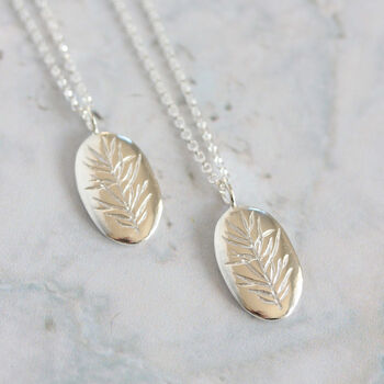 Rosemary Remembrance Silver Necklace, 5 of 8
