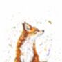 Amber For Fox Watercolour Print, thumbnail 2 of 2