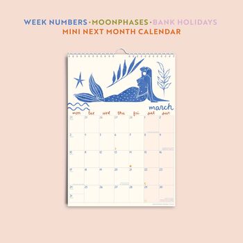 2025 Calendar | Ocean Mermaid | A4, 5 of 6